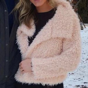 Pink fluffy jacket